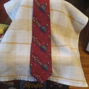 J. Garcia Red Novelty Tie